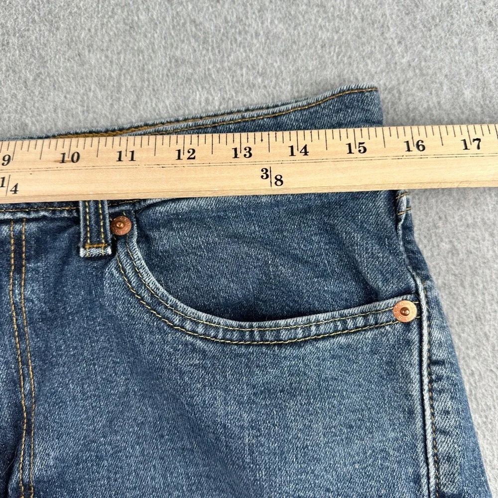 Levi's Jeans Mens 32x30 505 Regular Fit Blue Straight Leg Stretch Denim